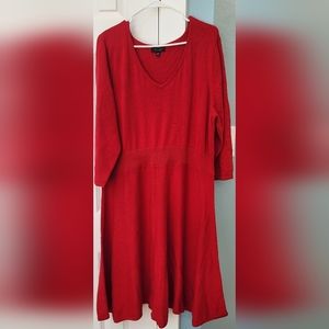 Red sweater dress, size 2x, Spence women